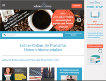 Tablet Screenshot of lehrer-online.de
